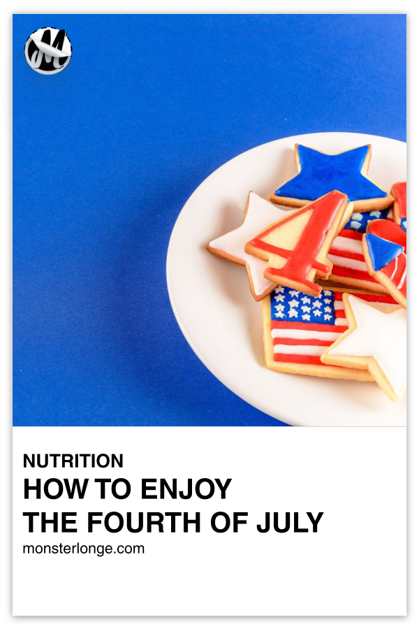 How To Enjoy The Fourth Of July written in text with image of a plate of holiday cookies.