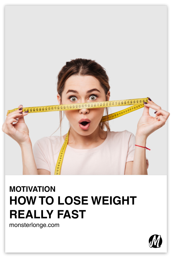 How To Lose Weight Really Fast with image of a young white female holding a yellow tape measure to her face and looking astonished with her mouth agape and eyes wide open.