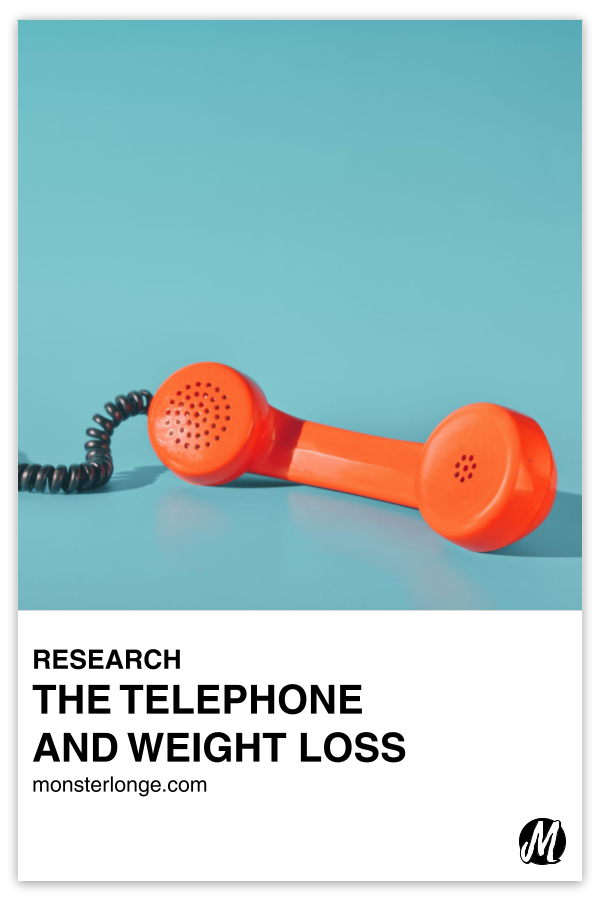 The Telephone And Weight Loss written in text with image of an orange corded phone.
