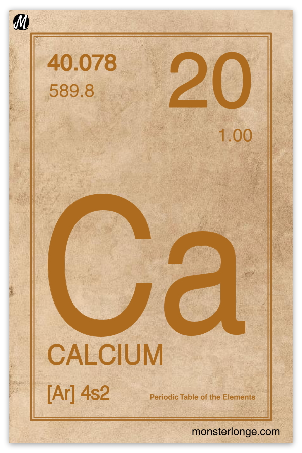 Image of the calcium entry from the periodic table.