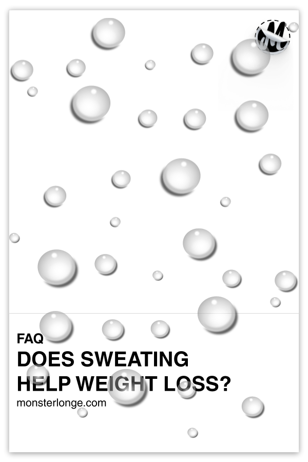 Does Sweating Help Weight Loss? written in text with image of beads of water.